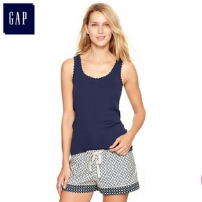 Gap Pure Body饰蕾丝 罗纹针织通勤女士背心 23元包邮(券后)