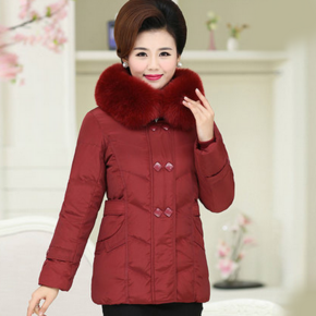 拓芙尼 中老年毛领羽绒服 128元包邮(228-100券)