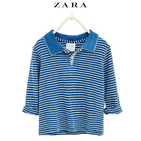 ZARA 童装 靛蓝色马球衫 29元包邮