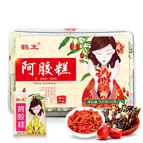 鹤王 即食阿胶糕 10g*30个 29元包邮(129-100券)