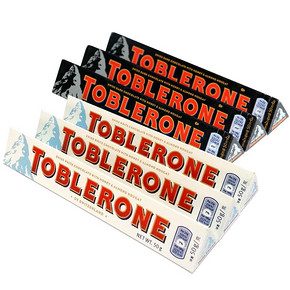 TOBLERONE 瑞士三角 白巧50g*3盒+黑巧50g*3盒 19.9元包邮(39.9-20)