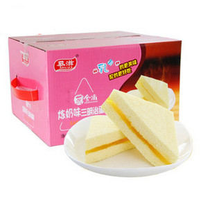 慕滋 炼奶夹心三明治蒸蛋糕 500g*2箱 19.9元(2件5折)