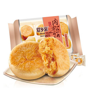 秒杀预告# 爱乡亲 肉松饼 208g 8日0点 1元包邮