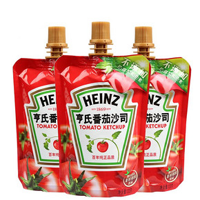 Heinz 亨氏 番茄沙司 120g*3袋 9.9元包邮