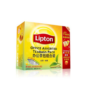 Lipton 立顿 黄牌精选 红茶50包+绿茶50包 27.5元包邮(32.5-5券)