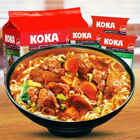 KOKA 可口 新加坡进口咖喱素汤面 340g*2 29.9元包邮(39.9-10券)