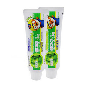 凑单好物# 韩国PORORO 预防蛀牙可吞咽牙膏 90g*2 16.9元