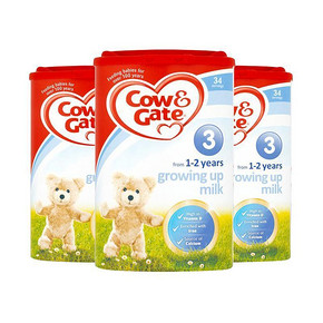 Cow&Gate 牛栏 婴儿配方奶粉 3段 900g*3罐 券后278元包邮
