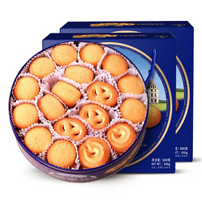 丹麦风味# 大润谷 黄油曲奇饼干礼盒装 600g*2 39.9元包邮(49.9-10券)
