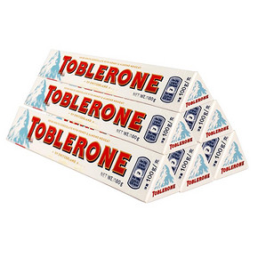 口感丰富# Toblerone 三角白巧克力 100g*6支 39.9元包邮(79.9-40券)