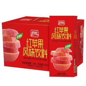 夏日饮品# 盼盼 红苹果果汁饮料 250ml*24盒 18.9元