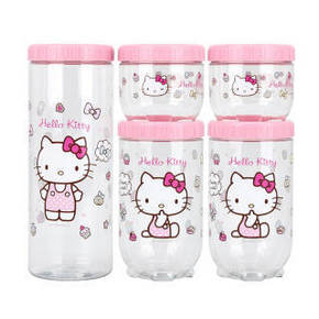 乐扣乐扣 Hello Kitty储物罐5件套 45元(满199-100)