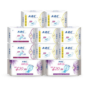 前1小时# abc卫生巾棉柔日夜用组合装10包 59.9元(69.9-10)