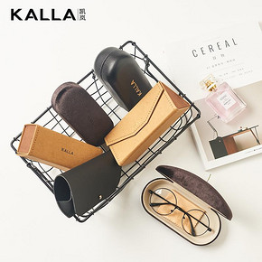 手工复古# KALLA凯岚 可折叠手工复古便携眼镜盒  9.9元包邮(39.9-30券)