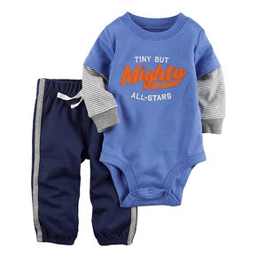 双11预售# Carter's 婴儿全棉连体衣长裤2件套   79元(定金10+尾款69)