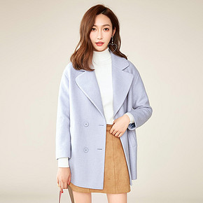 双11预售＃ 拉夏贝尔中长款毛呢大衣外套  259.5元(定金30+尾款239.5+用券)