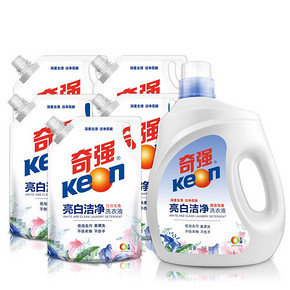 手慢无# 奇强 洗衣液2kg瓶装+2kg*5袋装 89元包邮(129-40券)