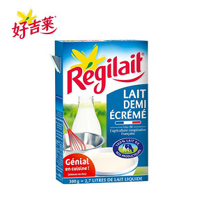 纯净奶源# REGILAIT 瑞记半脱脂成人奶粉300g  32元包邮(62-30券)
