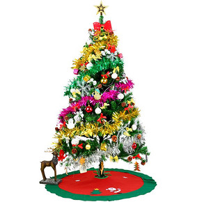 圣诞狂欢# 豪华加密 圣诞节圣诞树60cm彩灯套装  14元包邮(17-3券)