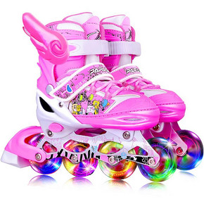 史低价# 小状元 儿童直排轮溜冰鞋套装  39元包邮(119-80券)