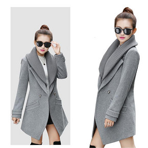 挺括有型# 妙纬 冬季新款韩版显瘦羊毛气质呢大衣  149元包邮(399-250券)