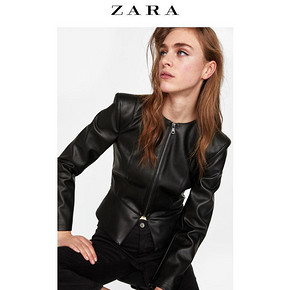 反季好价# 天猫 ZARA 女士带垫肩仿皮夹克 199元包邮！