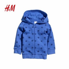 双11预售# H＆M 男婴幼童洋气卫衣连帽外套 49.9元包邮