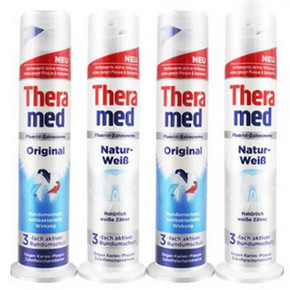 天猫 10点：Theramed 原味防蛀 立式牙膏 100ml *4支 49元包税包邮（前1小时，合12