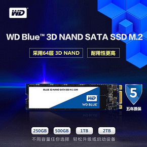 ￥419 WD/西部数据WDS500G2B0B固态蓝盘500G m.2 2280西数蓝盘SSD 500GB