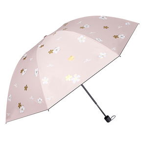 RED LEAF 红叶 黑胶三折晴雨两用伞 15.9元包邮