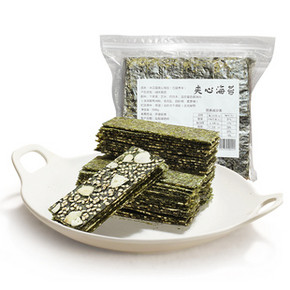 米贝趣芝麻夹心海苔脆大片装250g 券后￥19.9