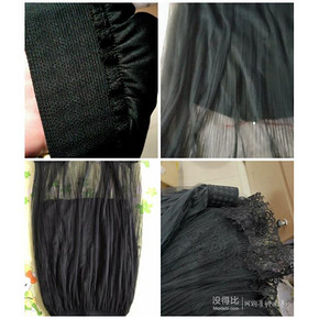 ￥39 2019夏季新品蕾丝纱裙中长款半身裙韩版高腰黑色性感长裙网纱裙子