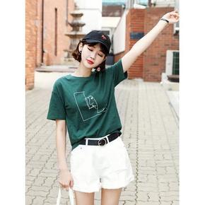 ￥69 9日10点： HSTYLE 韩都衣舍 EQ1235 女士短袖T恤