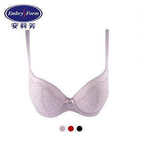 安莉芳厚杯聚拢文胸小胸女士性感调整型蕾丝内衣EBW0013 129元