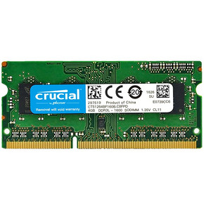 CRUCIAL 英睿达 DDR3L 1600 4G 笔记本低电压电脑内存条 99元
