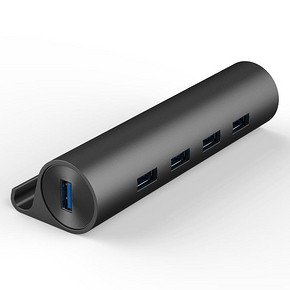 QIC分线器USB3.0一拖四金属转换器电脑多接口HUB高速扩展器集线器 16.9元