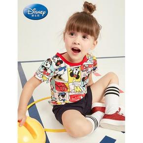 14日10点： DisneyBaby 迪士尼宝宝 儿童短袖t恤套装 44.5元包邮（前300名）