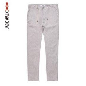 ￥94.3 拉夏贝尔 男装 Jackwalk 亚麻休闲长裤