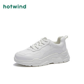 热风2019年春新款老爹鞋女百搭潮流运动休闲鞋厚底小白鞋H42W9507 198元