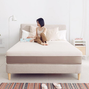 小米生态链8H乳胶床垫天然亚麻1.5m 1.8米软硬适中护脊弹簧席梦思 2199元