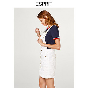 ESPRIT EDC复古背带轻薄牛仔短裙连衣裙夏038CC1E019 *3件 312.9元（合104.3元／件）