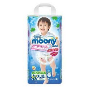 moony 尤妮佳 男婴用拉拉裤 XL38片 4包装 275.8元含税包邮（合68.9元/件）