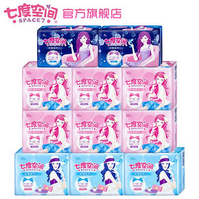 七度空间卫生巾女优雅姨妈巾日夜用组合装整箱106片 *2件 79.9元（合39.95元/