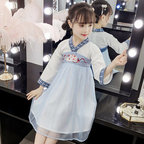 妍珍妮 女童 汉服中国风 48元吧
