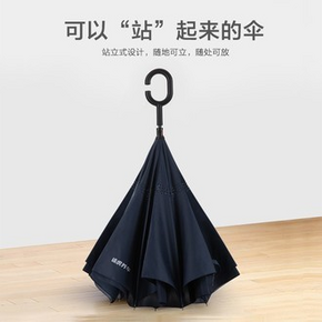 途虎定制 反向伞 加大双层伞面 藏青色 19元