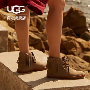 ￥414 UGG 女士休闲靴流苏铆钉靴