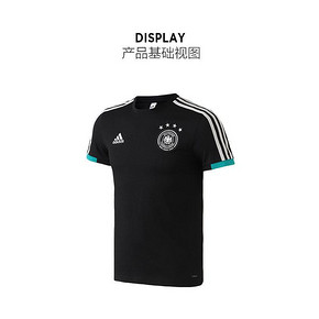 adidas 德国队足球短袖 CE4942 黑 下单价159限时抢购