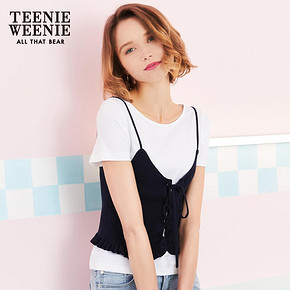 Teenie Weenie小熊夏装女装两件套针织衫潮TTKW82404A 299元
