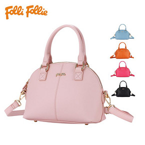 FolliFollie芙丽简约PU单肩斜跨手提包贝壳包女HB17P003 456元