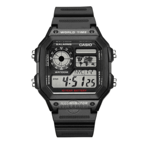 Casio/卡西欧十年电力学生方形数显手表 惊喜超值仅需259